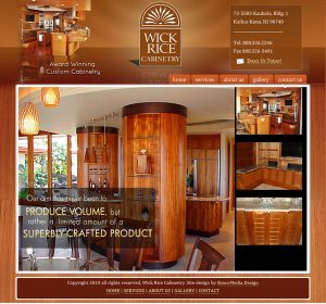 Wick Rice Cabinetry web design by Brian Sniff Web Designs