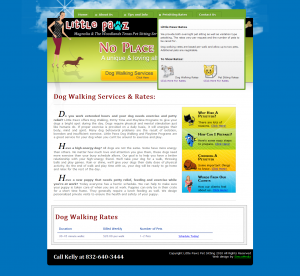 Little Pawz Pet Sitters web design by Brian Sniff