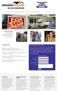 Foreclosure Lawyers web design by Brian Sniff